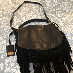 Claudia Firenze leather fringe handbag/crossbody